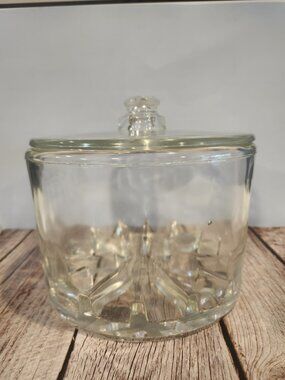Vintage 1930s~SANITARY CHEESE PRESERVER~Glass Jar w/ Lid~Food Storage~Container